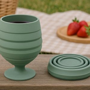 10 Collapsible Wine Glass Silicone Portable Folding Stemless Goblet Unbreakable Travel Drinkware For Picnic Outdoor Camping Party