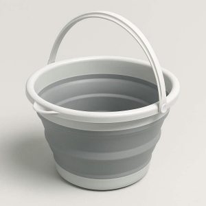11 Collapsible Silicone Bucket Portable Folding Water Pail With Handle Lightweight Plastic Basin For Camping Hiking Fishing Cleaning