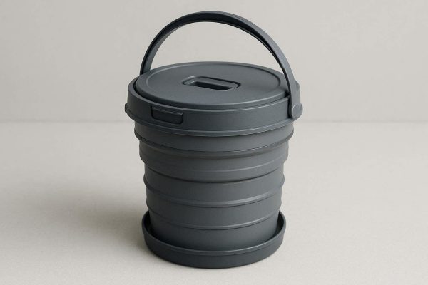 Telescopic Plastic Car Bucket Portable Collapsible Folding Water Pail With Lid Trash Can Organizer Case Outdoor Camping