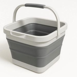 16 Extra Large Collapsible Water Bucket Silicone Folding Storage Pail Wide Mouth Square Flask For Gym Camping Hiking