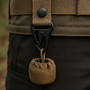23 Tactical Nylon Webbing Key Ring Belt Clip Small MOLLE Snap Hook Hanging Bucket For Outdoor Hiking Survival Hunting