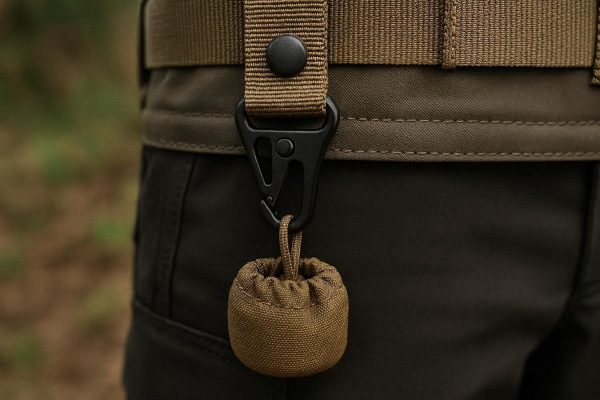Tactical Nylon Webbing Key Ring Belt Clip Small MOLLE Snap Hook Hanging Bucket For Outdoor Hiking Survival Hunting