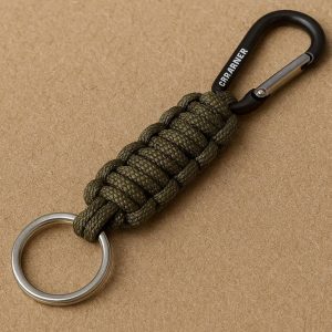 25 Paracord Keychain With Mini Carabiner Braided Survival Lanyard Cord Small Snap Hook Clip Ring For Outdoor Camping Men