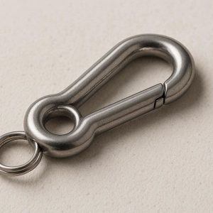Spring Snap Hook Marine Grade Stainless Steel Mini Carabiner Small Wire Eye Ring Clip For Boat Sailing Ropes