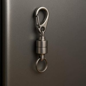 Magnetic Quick Release Keychain Mini Carabiner Small Neodymium Magnet Snap Hook Hanging Clip For Metal Surface Fridge
