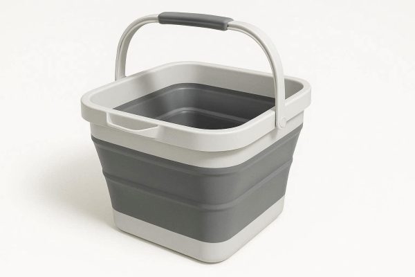 Extra Large Collapsible Water Bucket Silicone Folding Storage Pail Wide Mouth Square Flask For Gym Camping Hiking