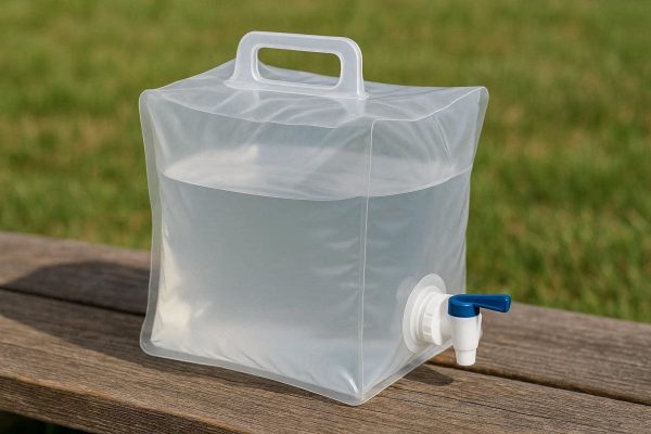 Collapsible Water Container Bags Portable Folding Hydration Cube Carrier Jug With Spigot Valve For Outdoor Camping Picnic